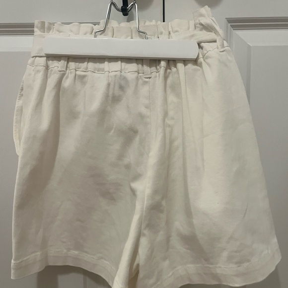 Draper James White Denim Paper Bag Shorts - Picture 2 of 3